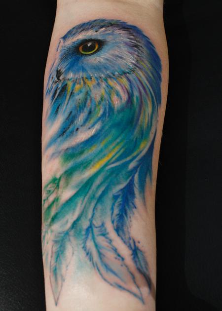 Tattoos - Blueberry Owl - 128039
